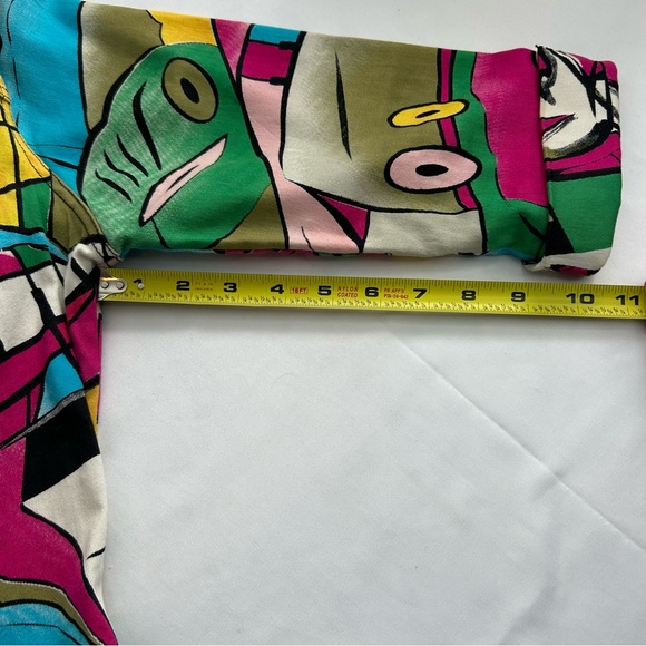 90s VTG “Picasso-style" Multicolor Abstract Wearable Art -Kaktus Jacket 4 Season - Picture 14 of 14